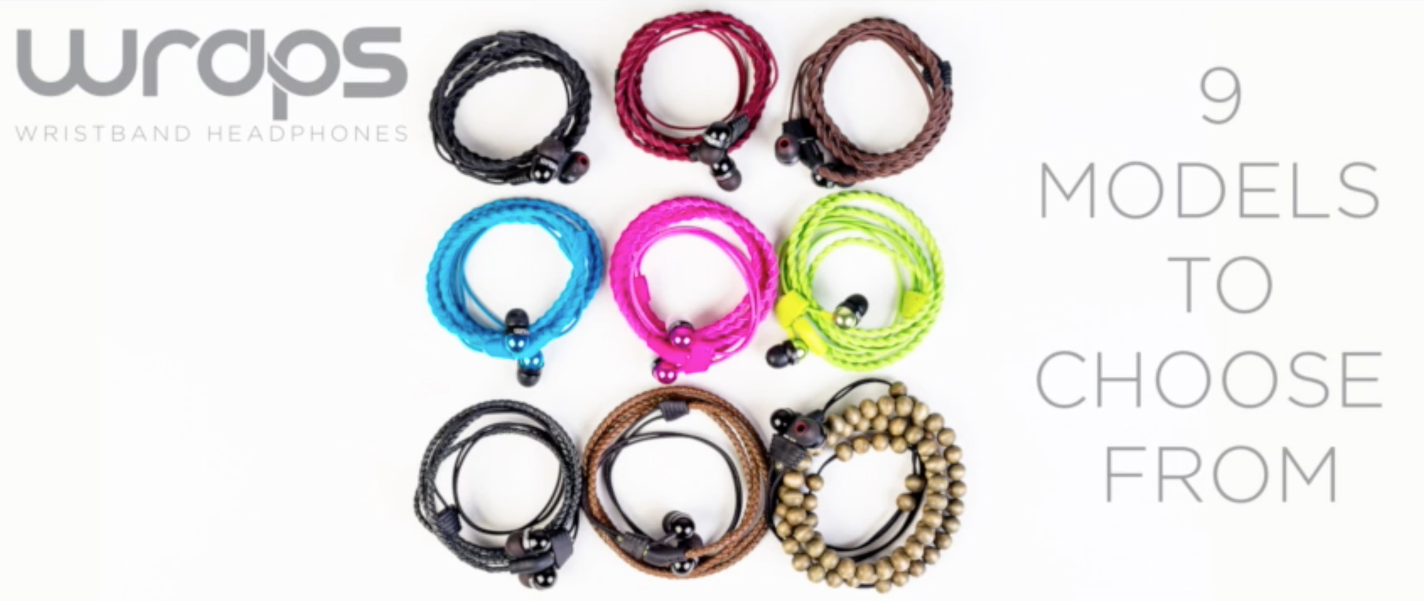 收納的手環式耳機 Wraps